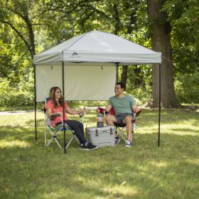 6' x 6' Gray Instant Outdoor Awning with UV Protection