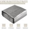 30x40ft Heavy Duty Poly Tarp/ Silver+Black