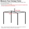 9.6x9.6ft EZ Canopy Gazebo Top Replacement/Black