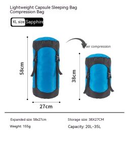 Down Compression Outdoor Storage Bag (Option: Sapphire Blue XL Code)