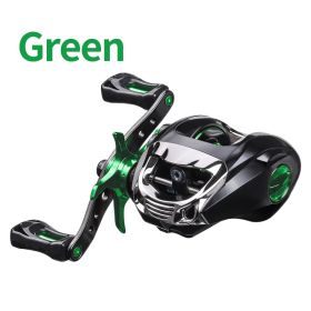 Metal Raft Fishing Reel Luya Hit Black Long Cast Anti Blast Line (Option: Green-Right Hand)